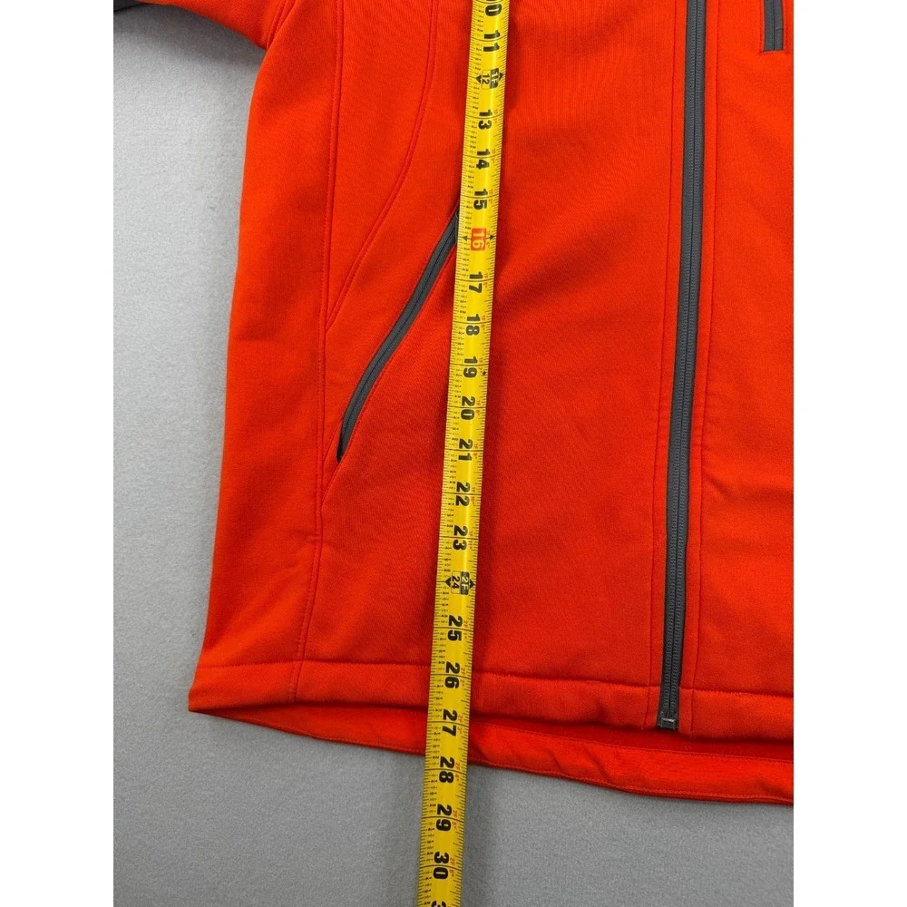 The North Face Softshell Full Zip Jacket Mens L Orange Gorpcore Windwall Hiking